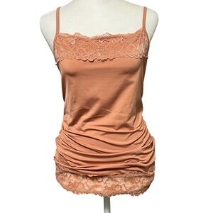 Maurice's Women's Blush Cami Top with Lace Trim Y2K‎ 90s Style Size Small